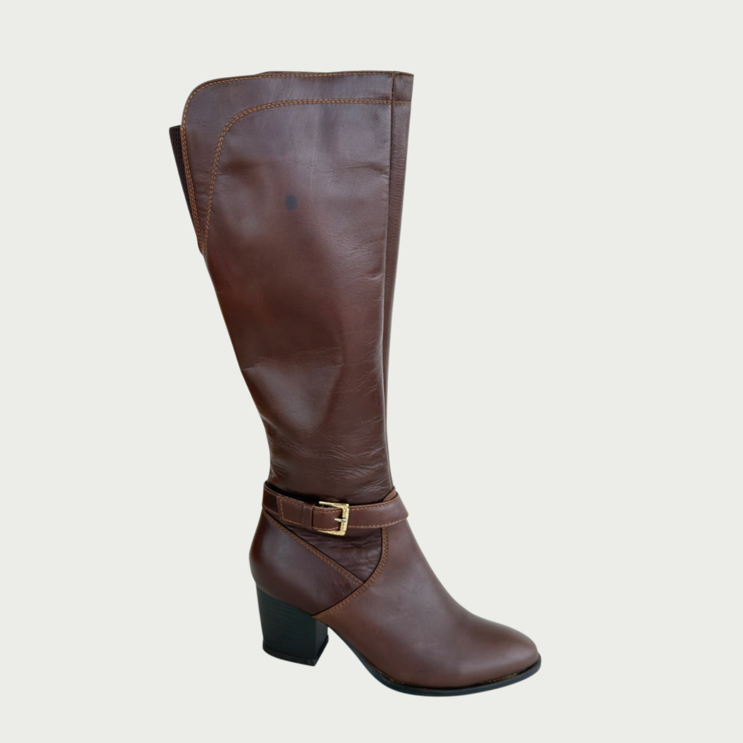 Botas en cuero café Ref687BC4