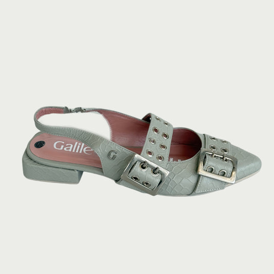 baletas en cuero gris Ref : 3832MPGR5
