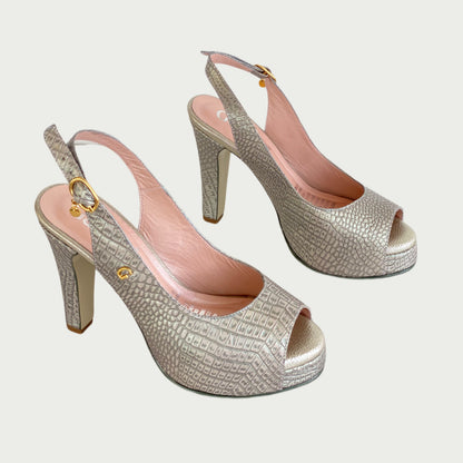 Sandalias en cuero fusil Ref: 6156NPTA9
