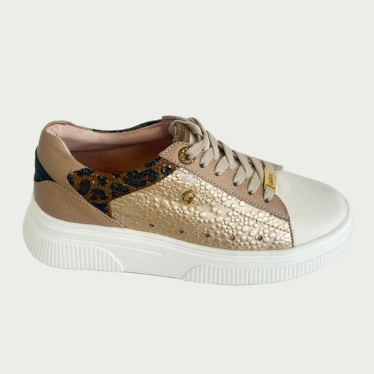 Tenis en cuero folia oro Ref: SV15MPBOS4