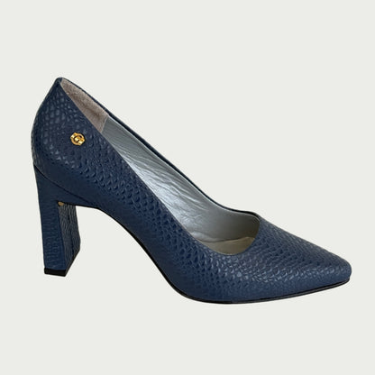 Stilletos en cuero azul Ref: 4750NGAZ7