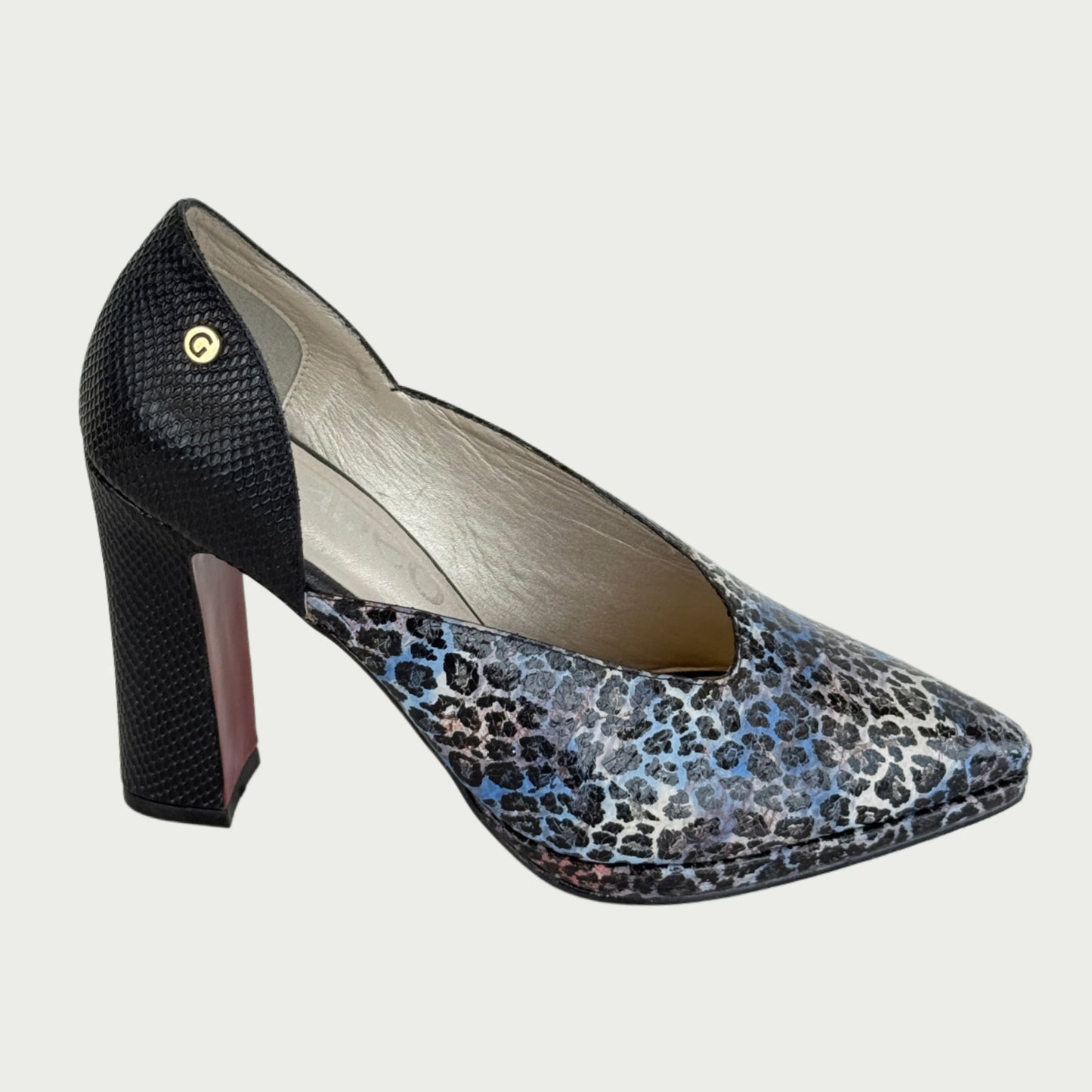 Zapatos en cuero negro x azul Ref: 3365NW