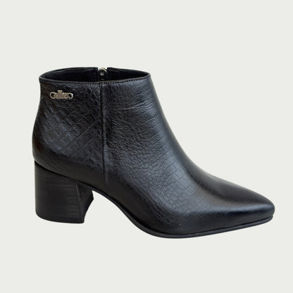Botines en cuero negro Ref: 6549ZPNG