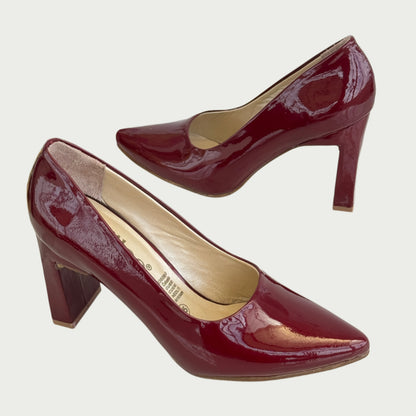Zapatos en cuero vinotinto charol Ref: 4750XPVI