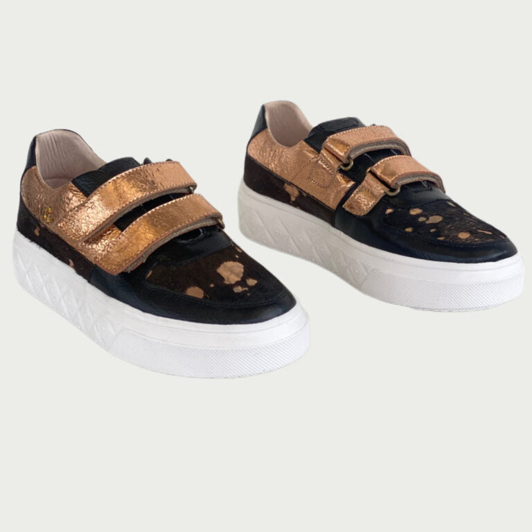 Tennis cuero negro x rosa Rf SV20NPNOR
