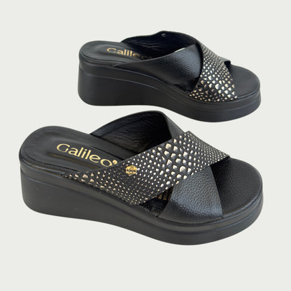 Sandalias en cuero negro Ref: 6235ZP