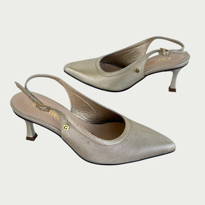 Tacones en cuero dorado Ref: PC74WPCH5