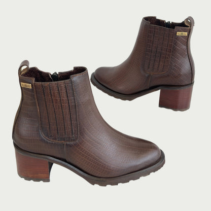 Botines en cuero café Ref: 6268NPCF