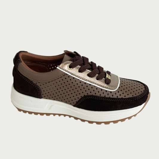 Tennis en cuero café brownie luna Ref: 2023WPBR