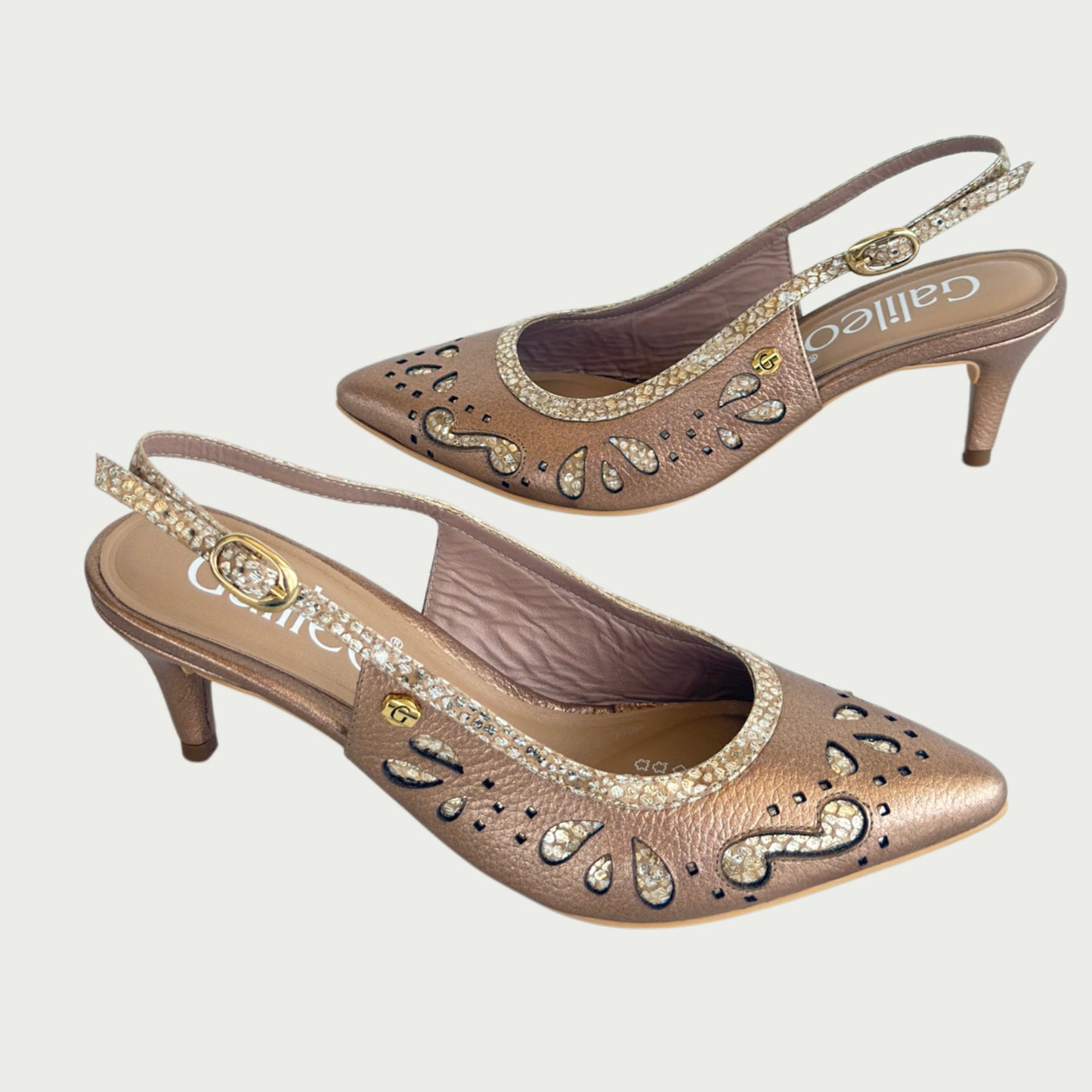 Zapatos en cuero cobrizo Ref: 8038ZPBR