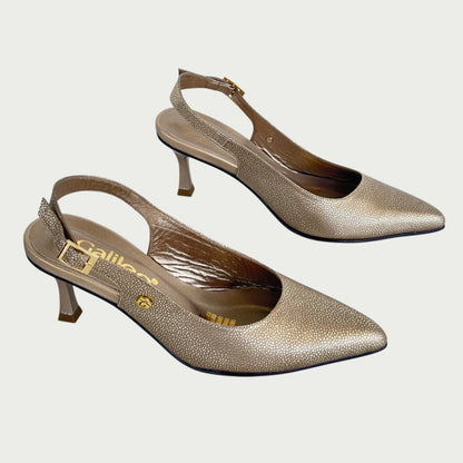 Zapato en cuero bronce Ref: PC104ZLU
