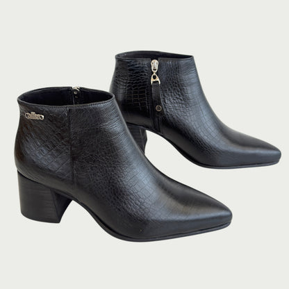 Botines en cuero negro Ref: 6549ZPNG