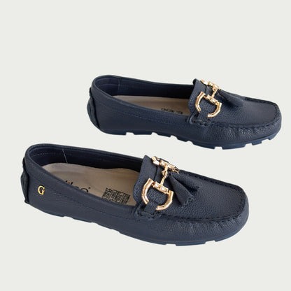 Mocasines en cuero azul Ref: 4002ZPAZ