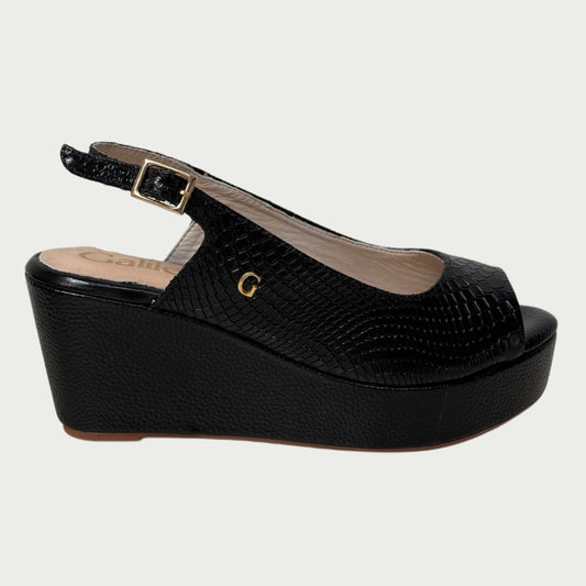 Sandalias en cuero negro Ref: 2232MPNG6