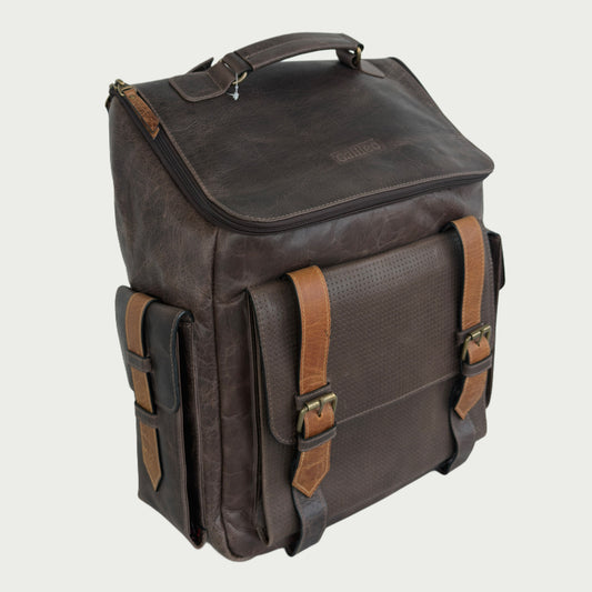 Morral en cuero envejecido café Ref: R4019XP