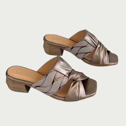 Sandalias en cuero bronce x folia Ref: 1243WPLU