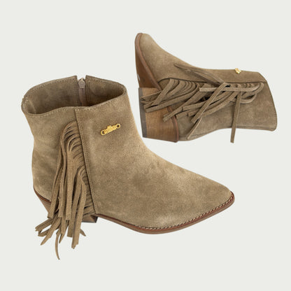 Botas en cuero gamuzado taupe Ref: 1816ZPTAU
