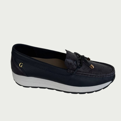 Mocasines en cuero azul Ref: 1002CWPZ