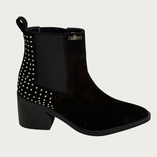 Botines en cuero gamuzado negro Ref: 6571XPNG