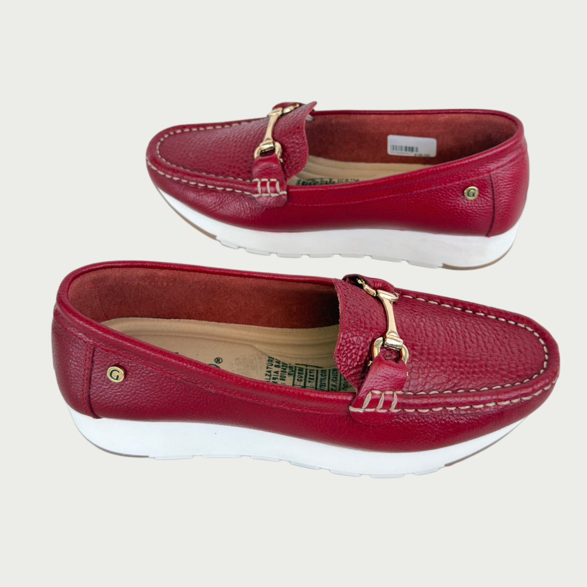 Mocasines en cuero rojo Ref: MOCASAP