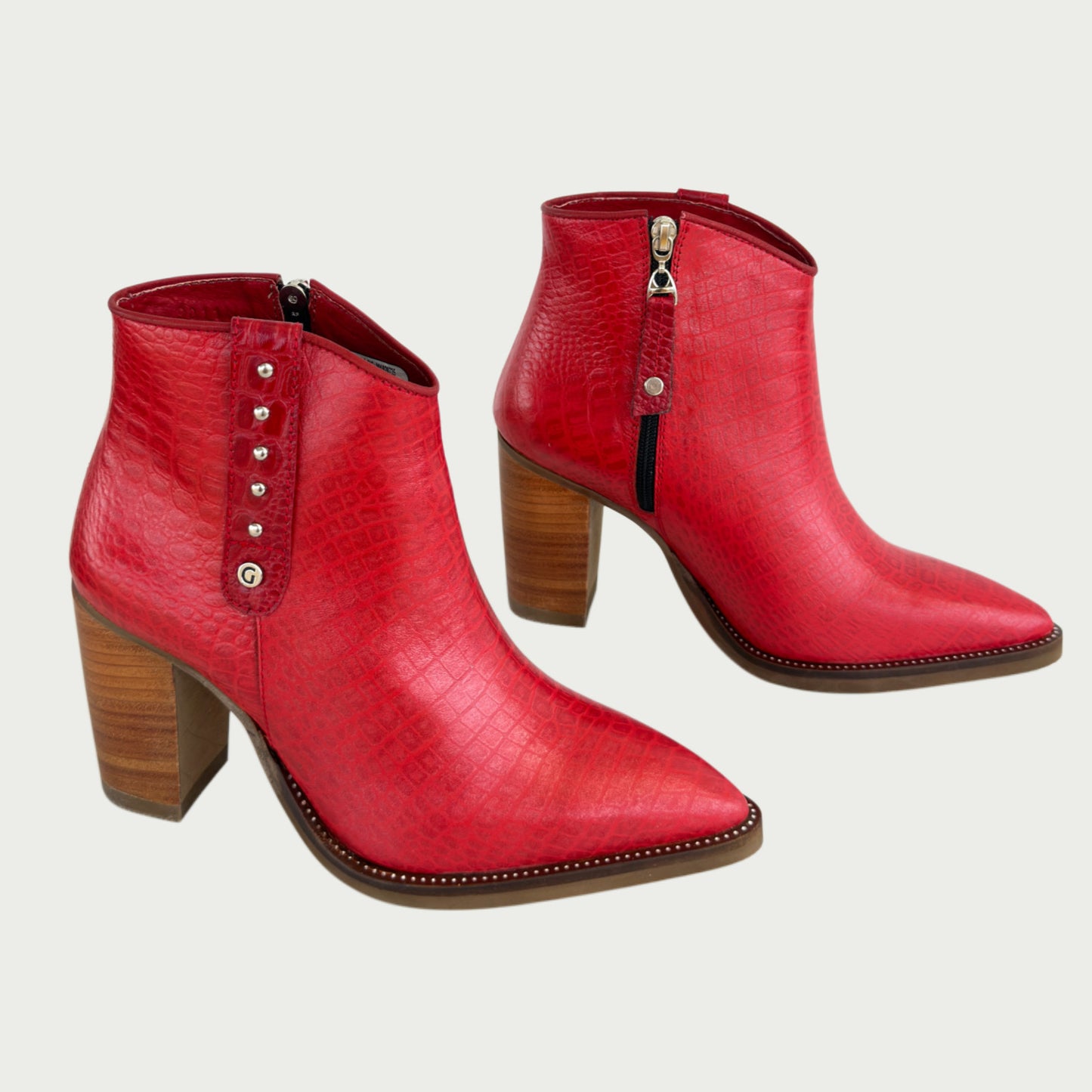 Botines en cuero rojo Ref: 6605ZPRJ