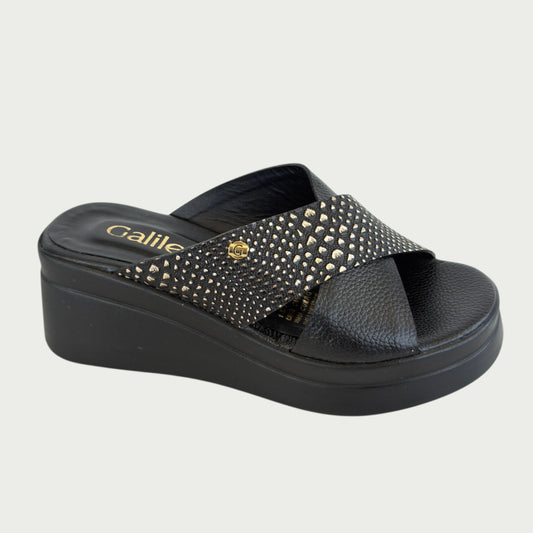 Sandalias en cuero negro Ref: 6235ZP