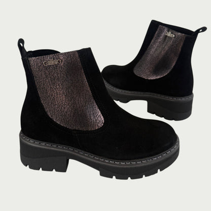 Botas en cuero gamuzado negro Ref: PARISIAPN
