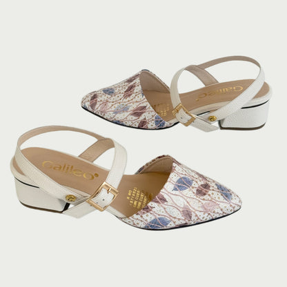 Zapatos en cuero hojas x ostra Ref: PC-104