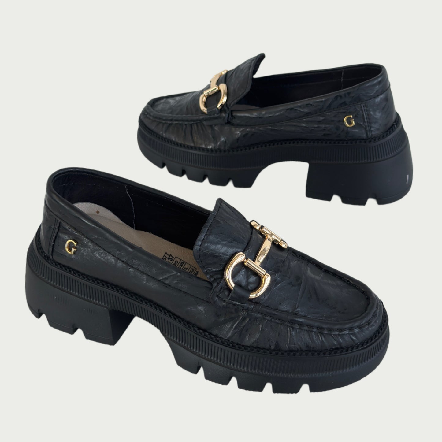 Mocasin en cuero negro Ref: 1002WPNG