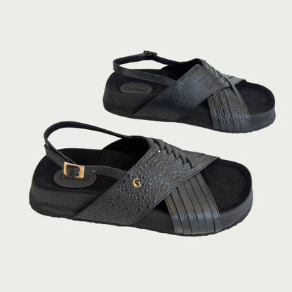 Sandalias en cuero negro Ref: CN11WPNG