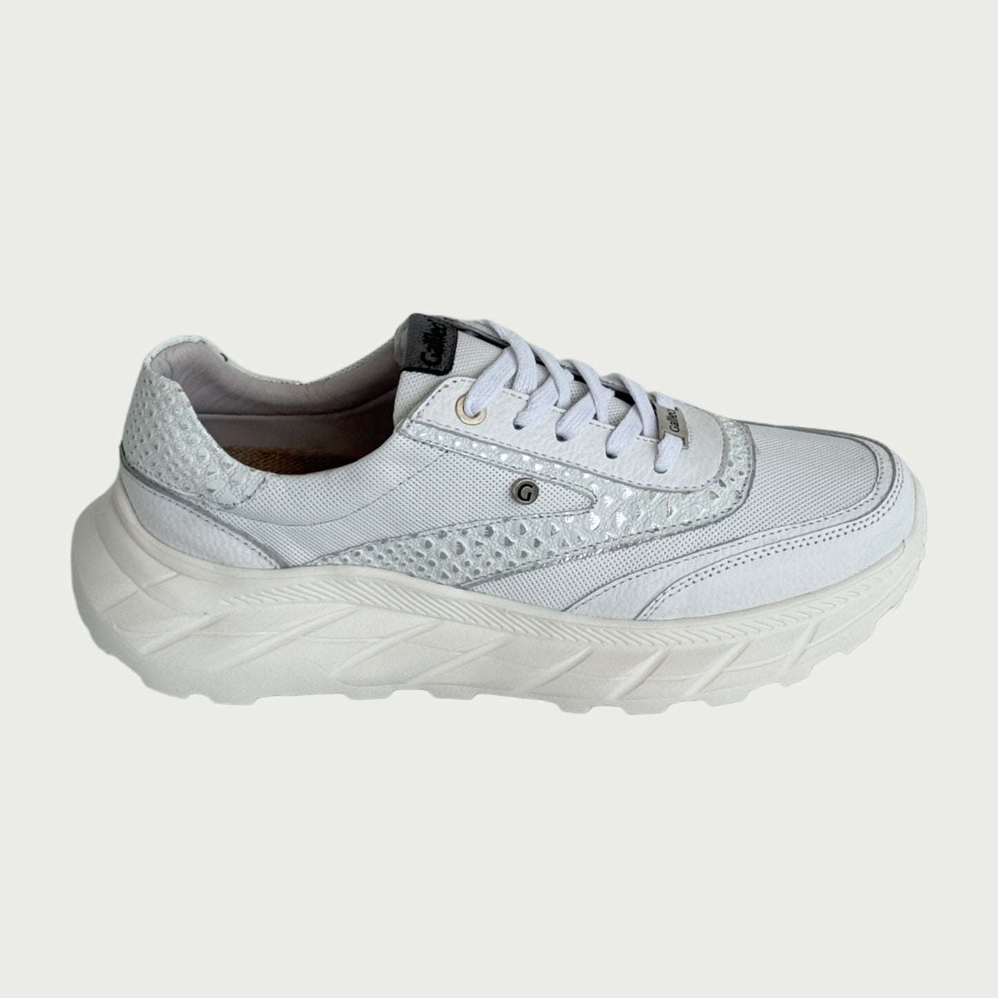 Tenis en cuero blanco Ref: SD107WPBL