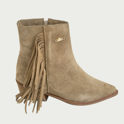 Botas en cuero gamuzado taupe Ref: 1816ZPTAU