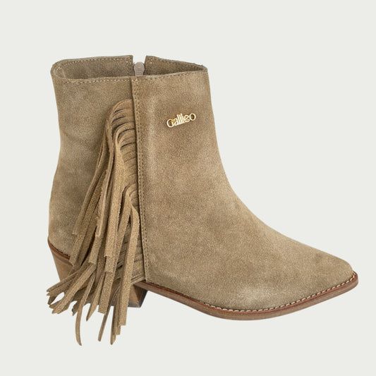 Botas en cuero gamuzado taupe Ref: 1816ZPTAU