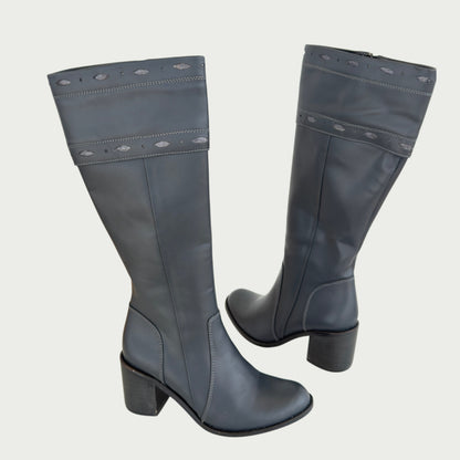 Botas en cuero azul Ref: JO4AZ4