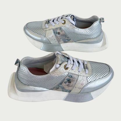 Tenis en cuero plata x folia Ref: DP141NGP4