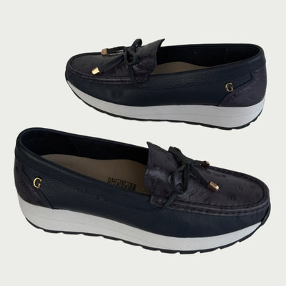 Mocasines en cuero azul Ref: 1002CWPZ