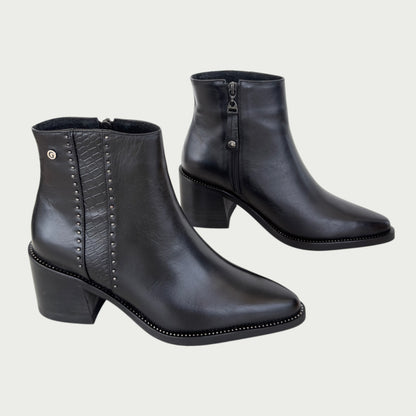 Botines en cuero negro Ref: 6653ZPNG