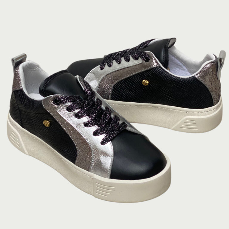 Tennis cuero negro Rf karla02