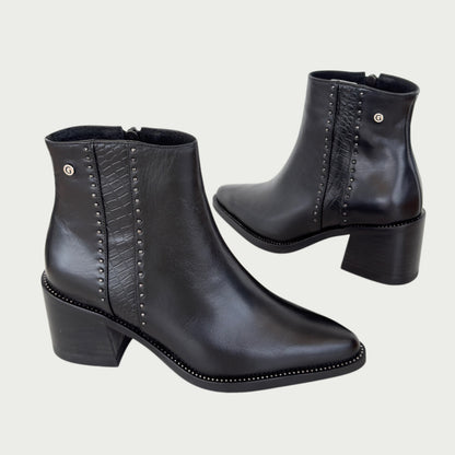 Botines en cuero negro Ref: 6653ZPNG