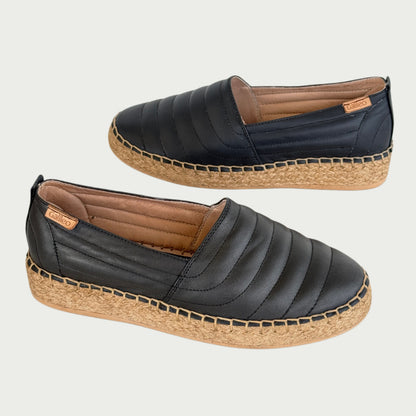 Espadrilas en cuero negro Ref: 4412ZPNG
