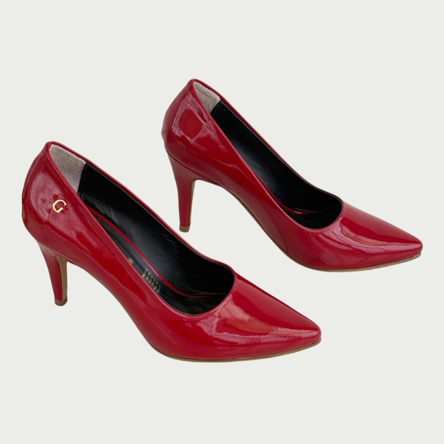 Stilettos en cuero charol rojo cinta Ref: 3400WPR