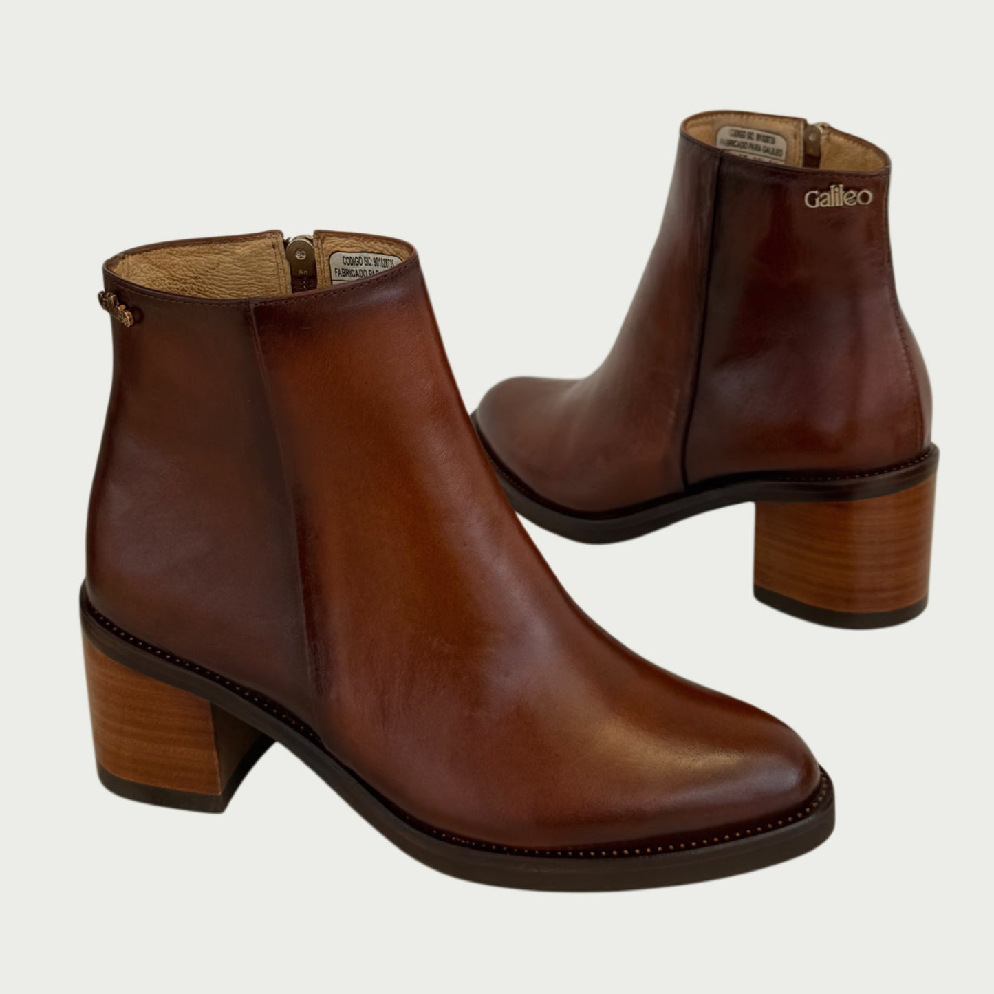 Botines en cuero miel Ref: 6235JZMI