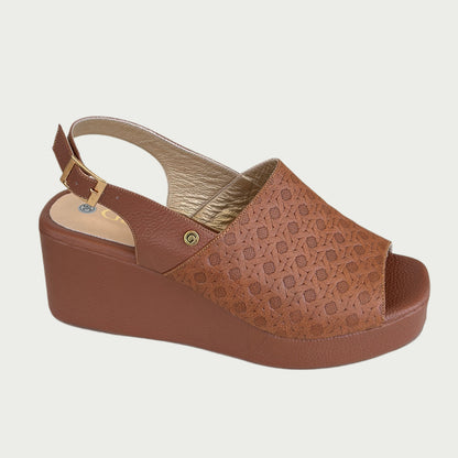 Sandalias en cuero canela Ref: 4073XP