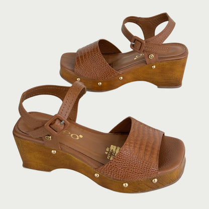 Sandalias en cuero miel Ref: 4168WPMI