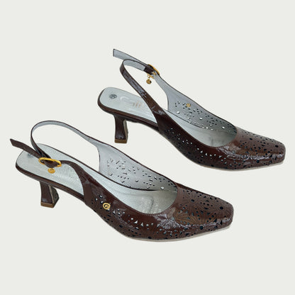 Zapatos en cuero charol marron Ref: 489WPT