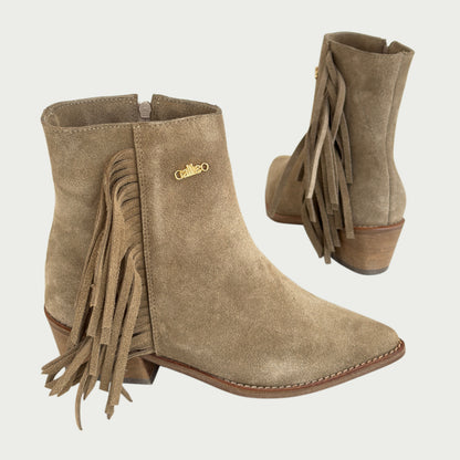 Botas en cuero gamuzado taupe Ref: 1816ZPTAU