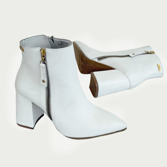Botin en cuero blanco Ref:6398ZPBL4