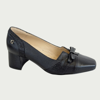 Zapatos en cuero negro x folia Ref: 2041ZPNG