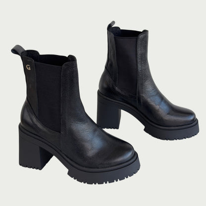 Botines en cuero negro Ref: 1753XPNG