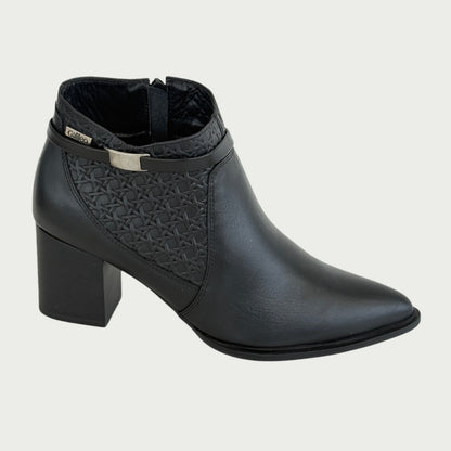 Botines en cuero negro Ref: BELMAWPCO4